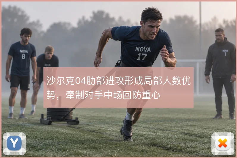 沙尔克04肋部进攻形成局部人数优势，牵制对手中场回防重心